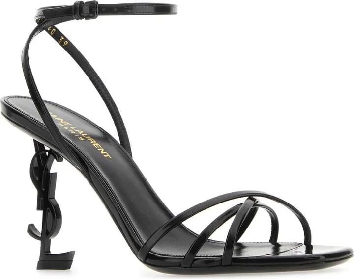 Black Leather Opyum 85 Sandals - Image 2