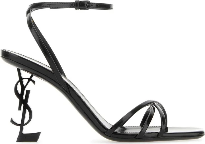 Black Leather Opyum 85 Sandals