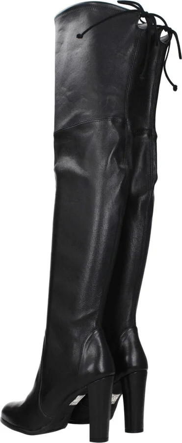 Black Leather Over The Women's Knee - Image 4