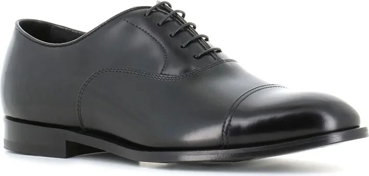 Black Leather Oxford Shoes - Image 2