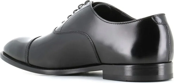 Black Leather Oxford Shoes - Image 3