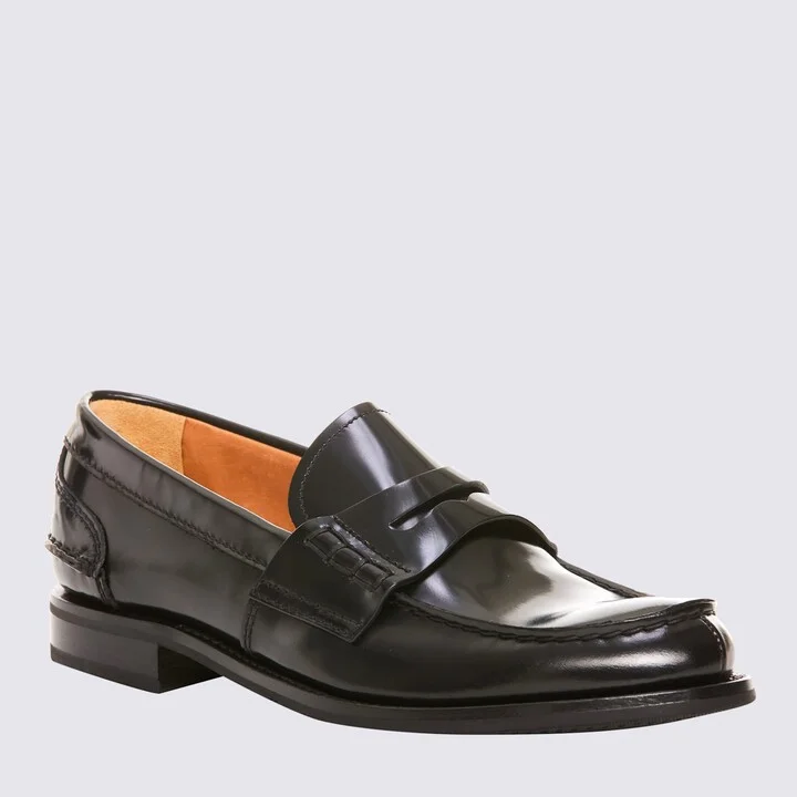 Black Leather Pembrey W5 Loafers - Image 2