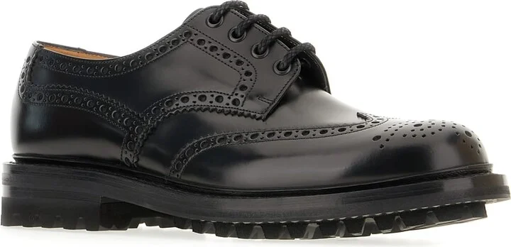 Black Leather Pherson Lace-up Shoes - Image 2