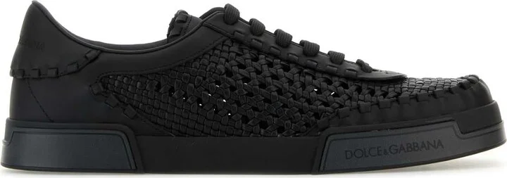 Black Leather Portofino Sneakers
