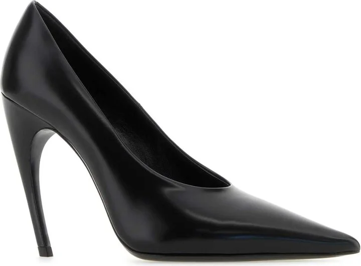 Black Leather Pumps - Image 2