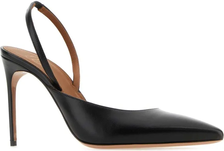 Black Leather Pumps - Image 2