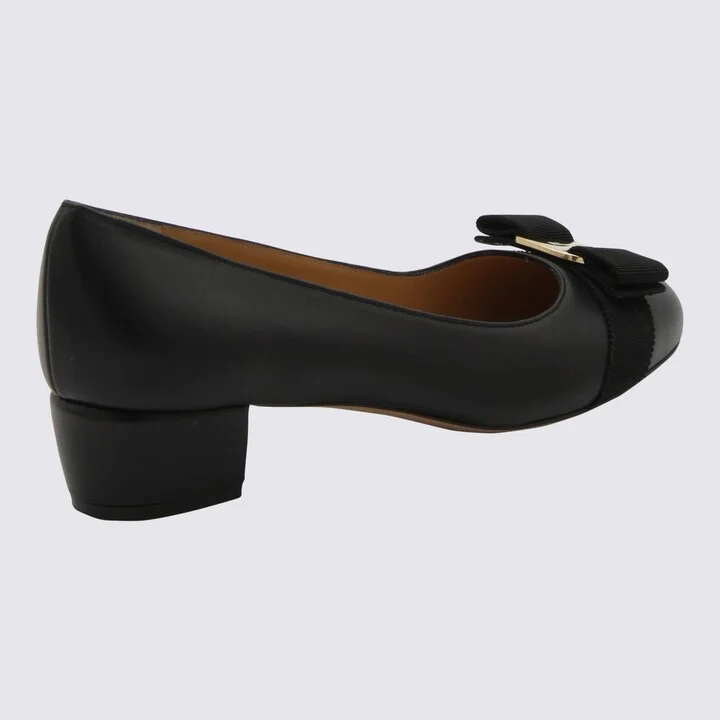 Black Leather Pumps - Image 2