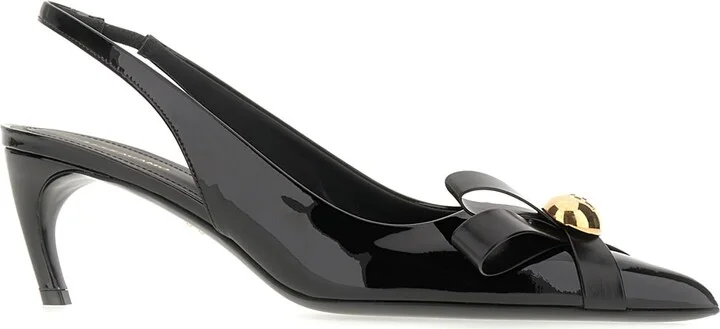 Black Leather Pumps - Image 2