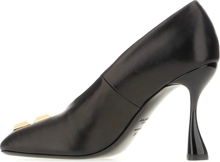 Black Leather Pumps - Image 3