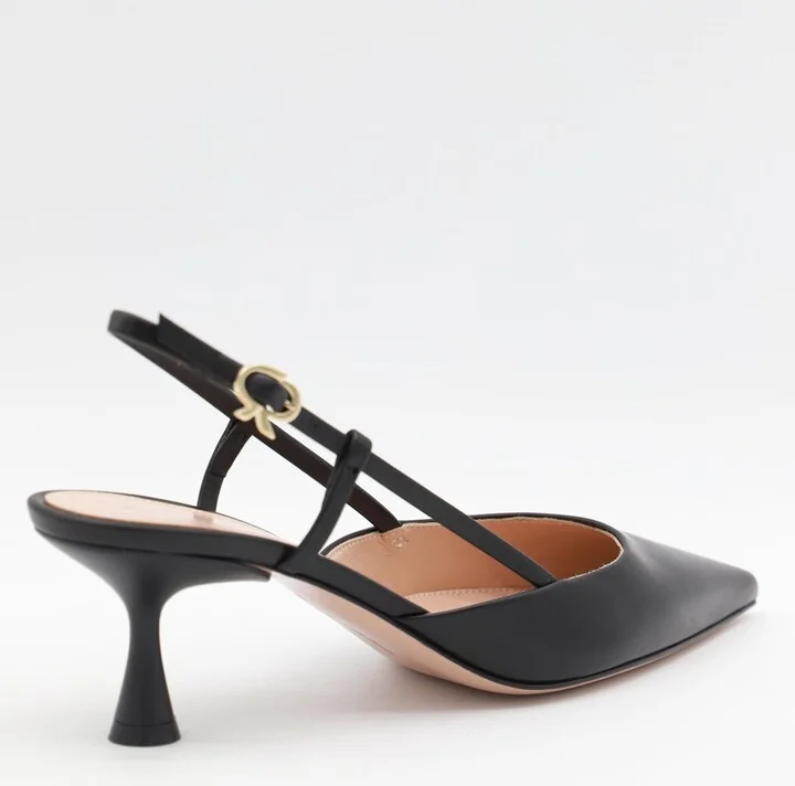 Black Leather Pumps - Image 2