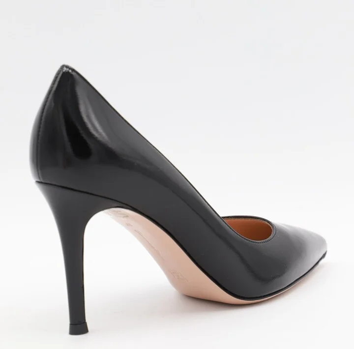 Black Leather Pumps - Image 2