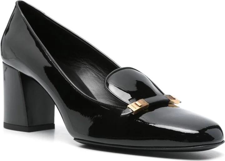 Black Leather Pumps - Image 2