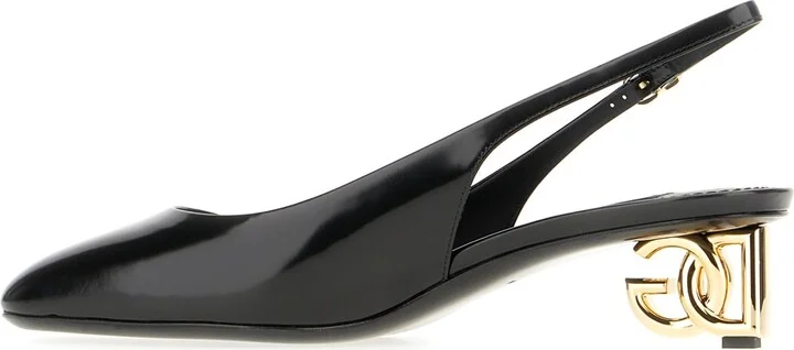 Black Leather Pumps - Image 3