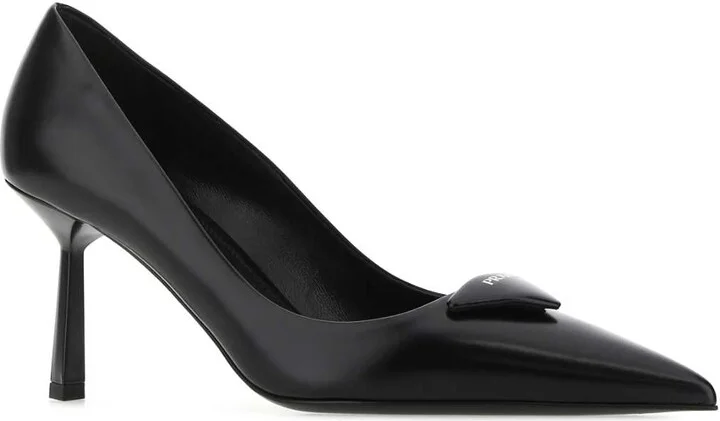 Black Leather Pumps - Image 2