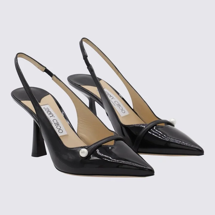 Black Leather Pumps - Image 2