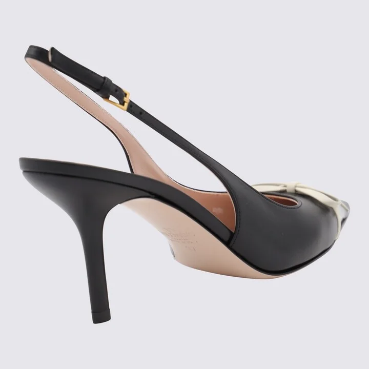 Black Leather Pumps - Image 3