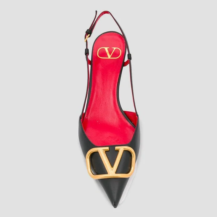 Black Leather Pumps - Image 4