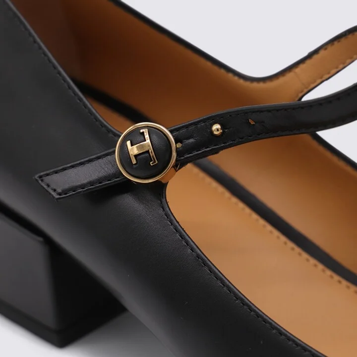 Black Leather Pumps - Image 4