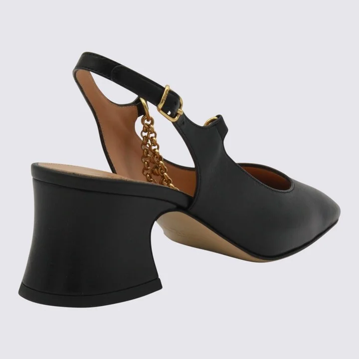 Black Leather Pumps - Image 3