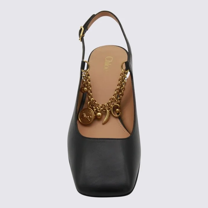 Black Leather Pumps - Image 4