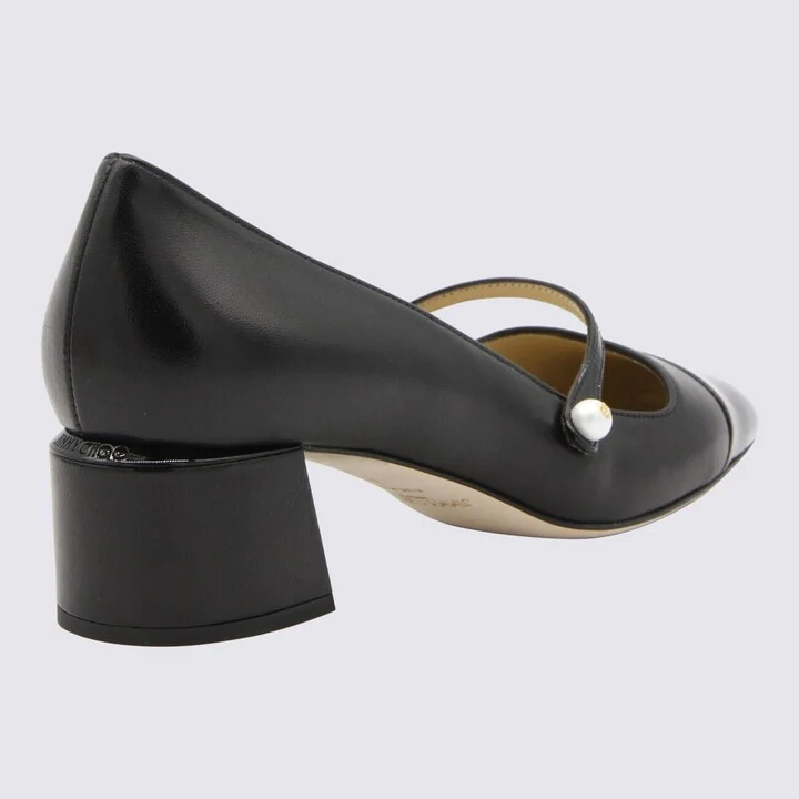 Black Leather Pumps - Image 2