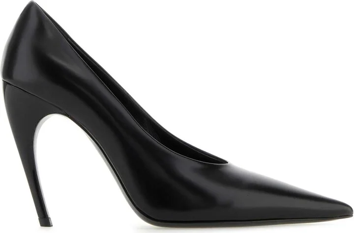 Black Leather Pumps