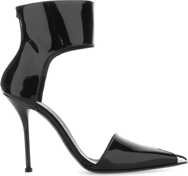 Black Leather Pumps