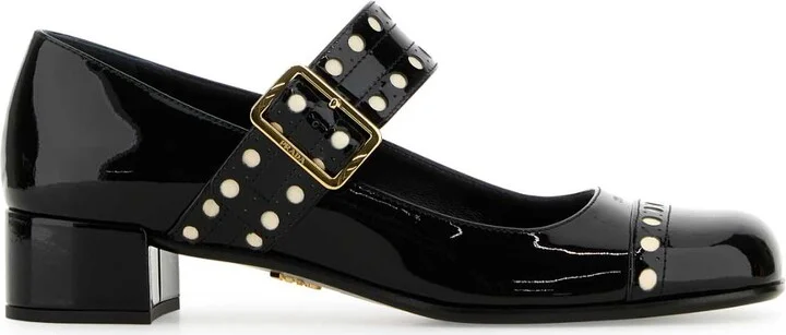 Black Leather Pumps