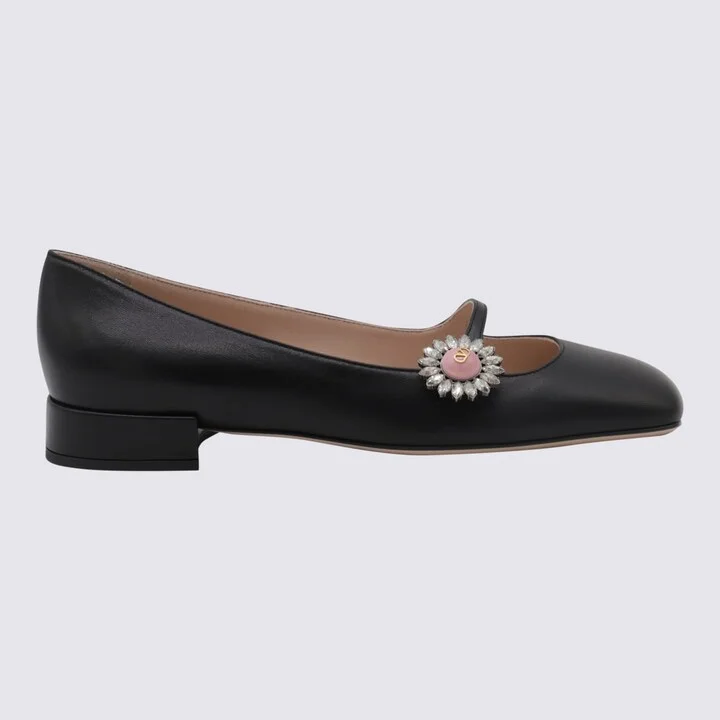 Black Leather Pumps