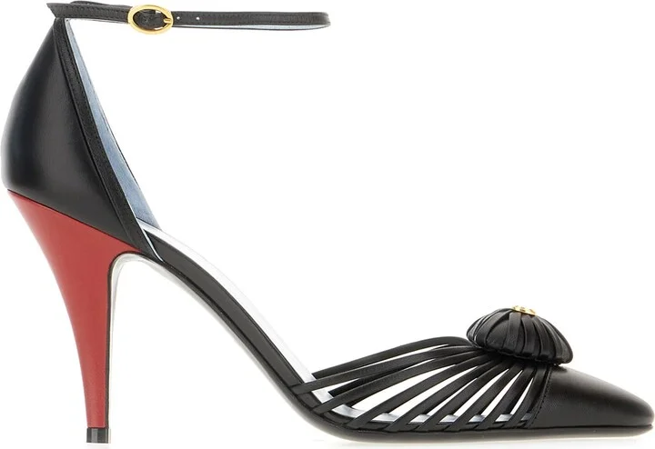 Black Leather Pumps