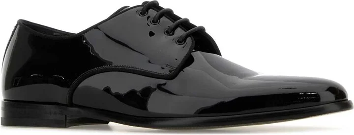 Black Leather Raffaello Lace-up Shoes - Image 2