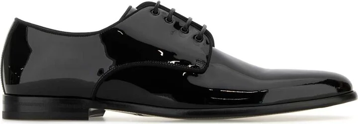 Black Leather Raffaello Lace-up Shoes