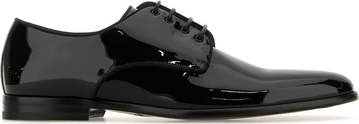 Black leather Raffaello lace-up shoes