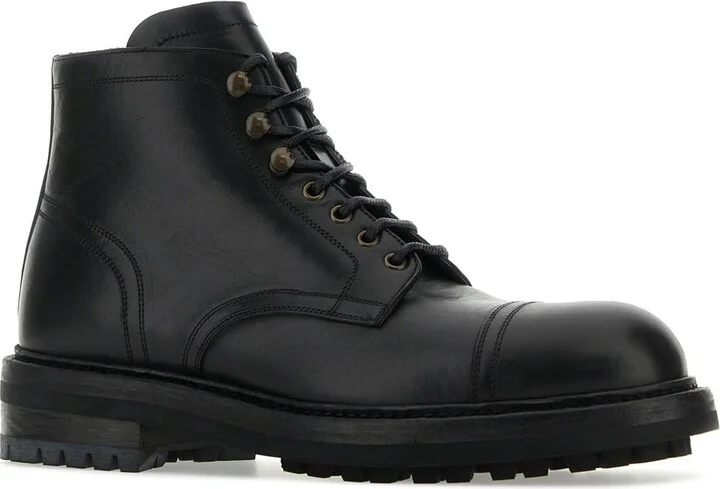 Black Leather Re-edition Ankle Boots - Image 2