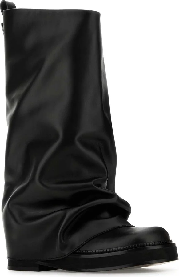 Black Leather Robin Boots - Image 2