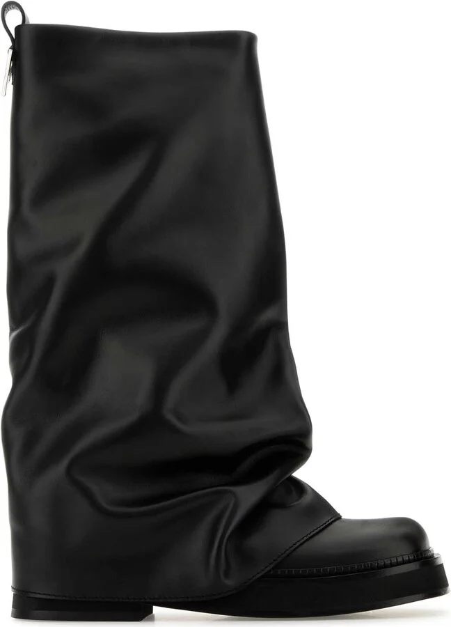 Black Leather Robin Boots