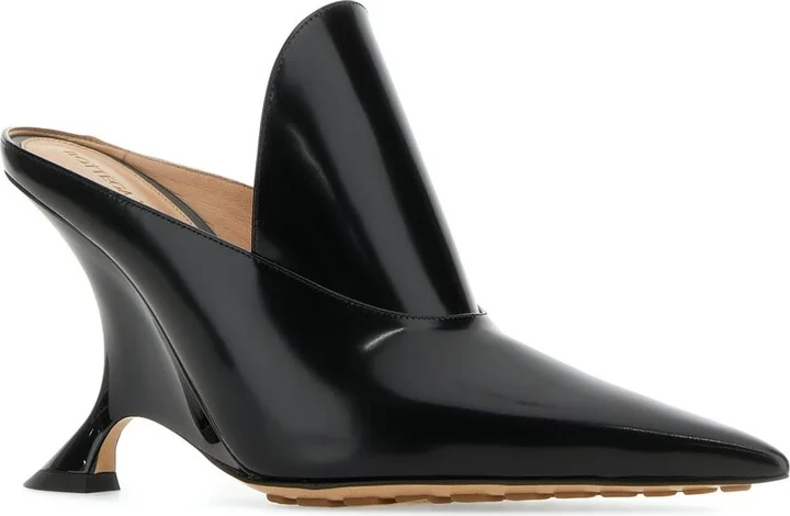 Black Leather Rocket Mules - Image 2