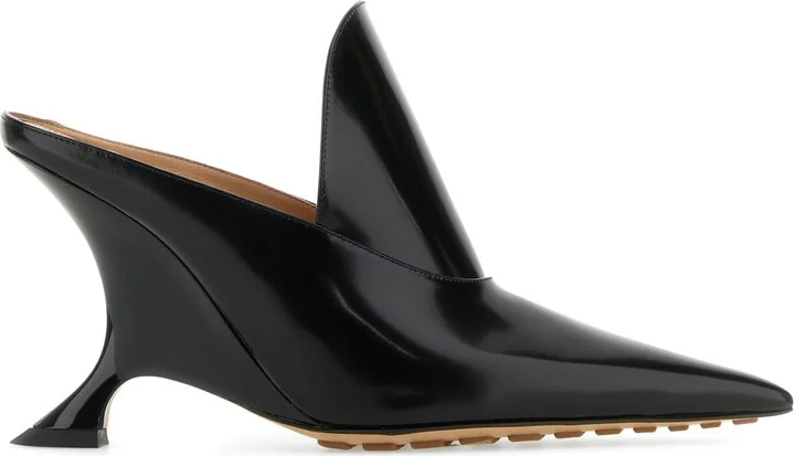 Black Leather Rocket Mules