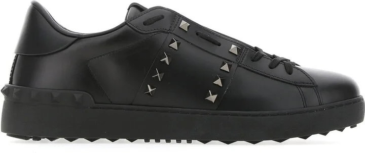 Black leather Rockstud Untitled sneakers