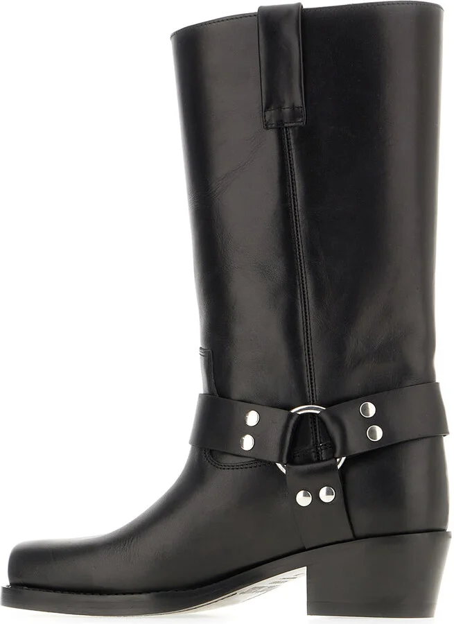 Black Leather Roxy Boots - Image 3