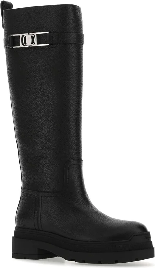 Black Leather Ryder Boots - Image 2