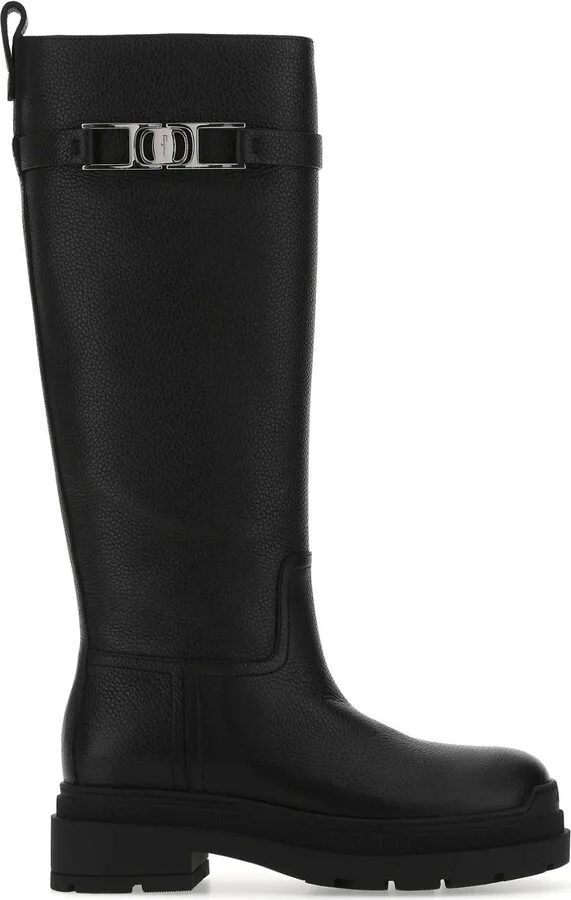 Black Leather Ryder Boots