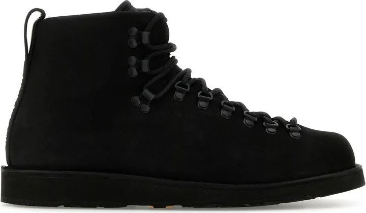 Black Leather S0204 Nabuk Sneakers