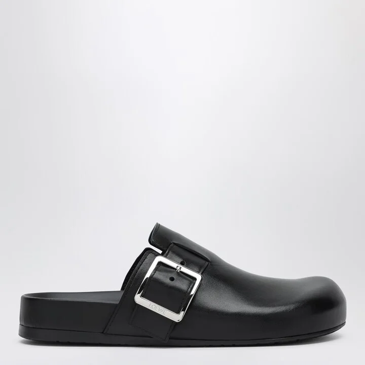 Black leather Sabot Ease Buckle