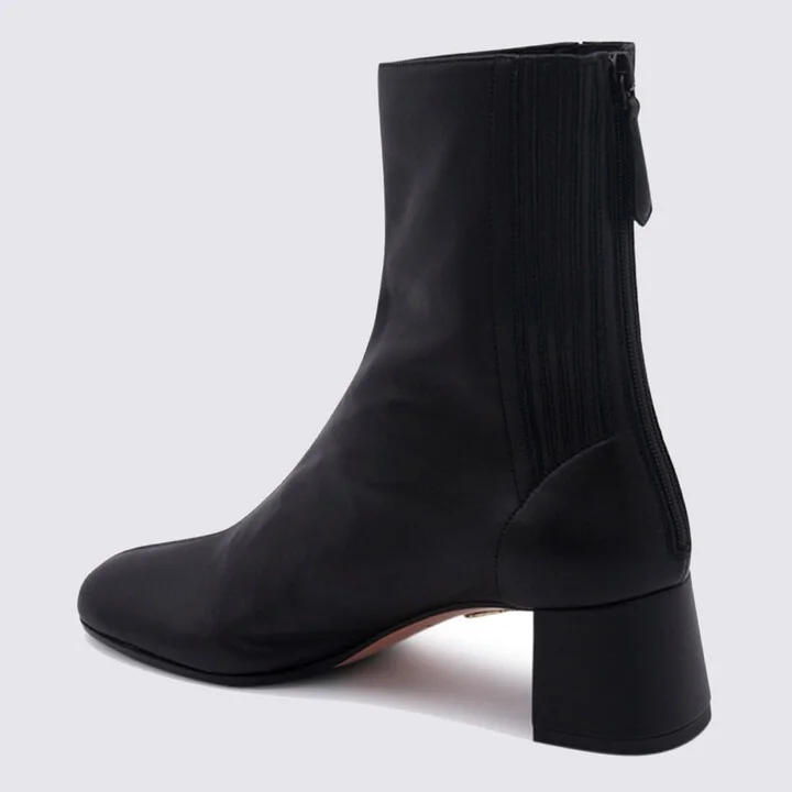 Black Leather Saint Honore Boots - Image 3