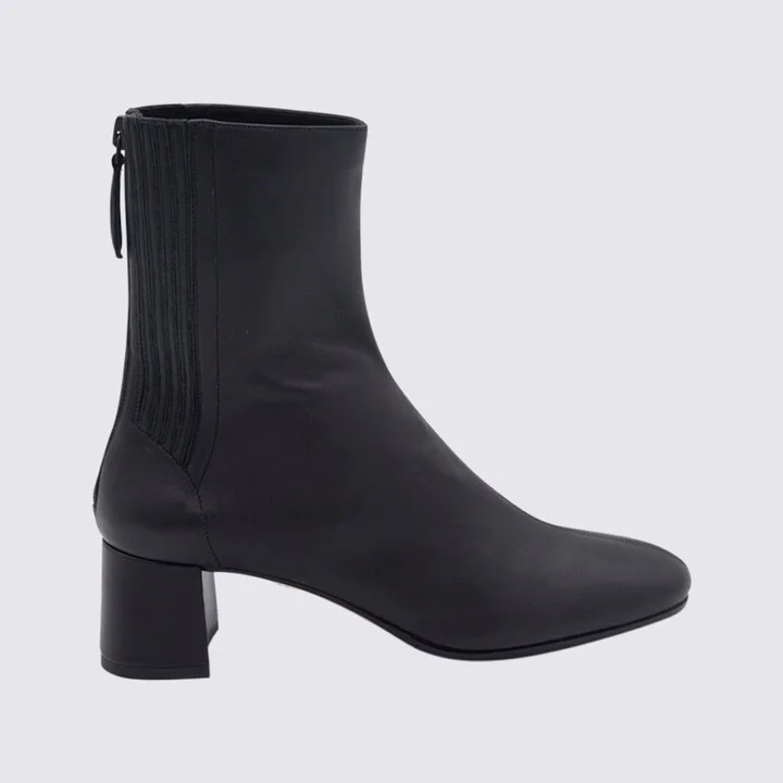 Black Leather Saint Honore Boots