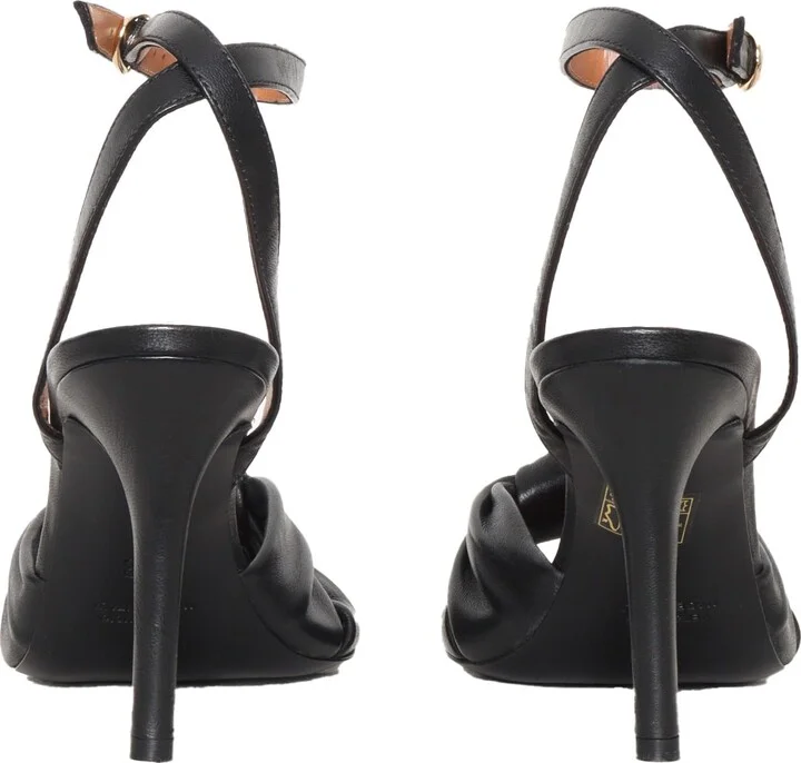 Black Leather Sandals - Image 2