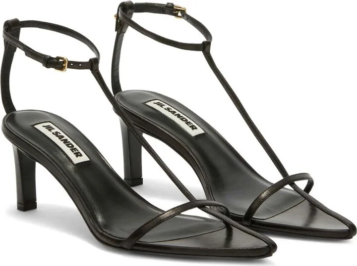 Black Leather Sandals - Image 2
