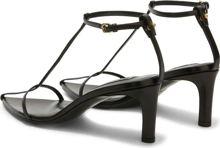 Black Leather Sandals - Image 3
