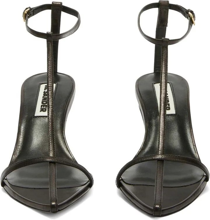 Black Leather Sandals - Image 4